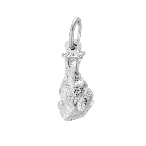 Rembrandt Chicken Wing Charm 14k White Gold - 10-1264-0-14kw