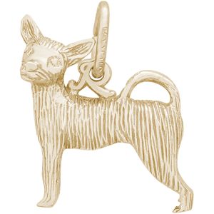 Chihuahua Dog Charm Gold Plated - 10-8227