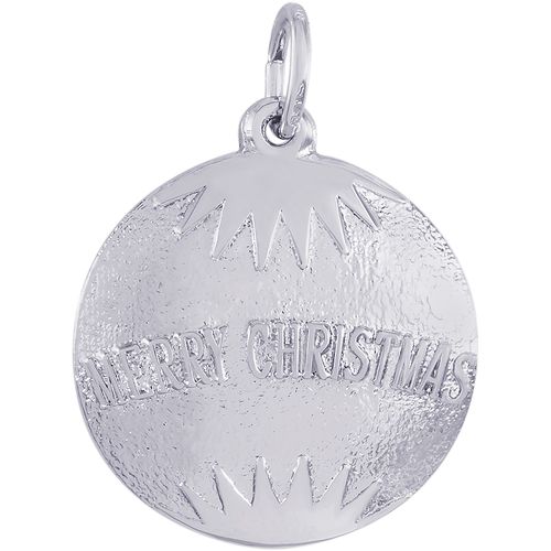 Christmas Ornament Charm White Gold - 10-2918
