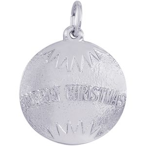 Christmas Ornament Charm White Gold - 10-2918