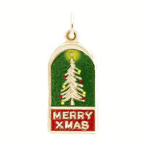 Rembrandt Christmas - Painted Charm - Gold Plated - 10-4446-1-GP