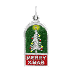 Rembrandt Christmas - Painted Charm - Silver - 10-4446-1-SS