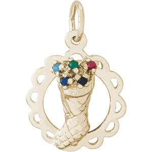 Christmas Stocking Charm 10K Gold - 10-0617