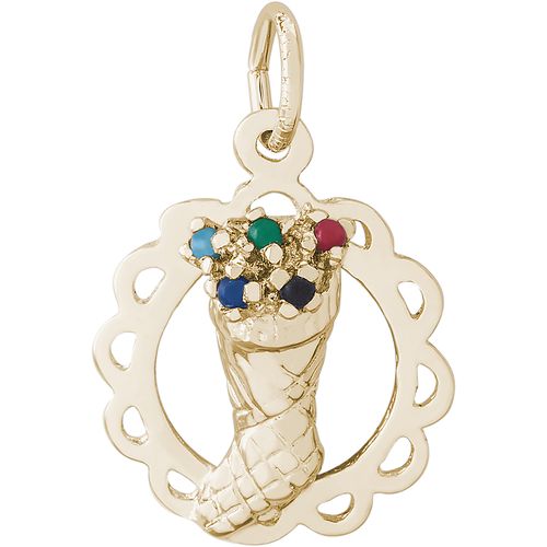 Christmas Stocking Charm 14K Gold - 10-0617