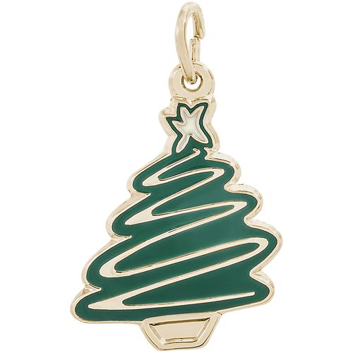 Christmas Tree Charm-10K Gold - 10-8129