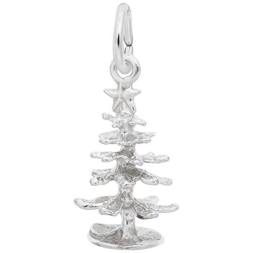 Christmas Tree Charm Silver - 10-0616