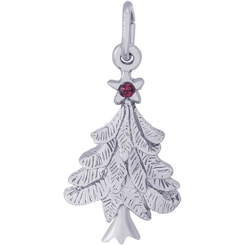 Christmas Tree Charm White Gold - 10-2361
