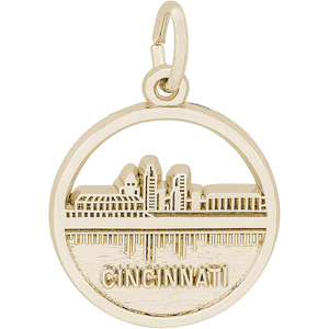 Cincinnati Skyline Charm 14K Gold - 10-7711