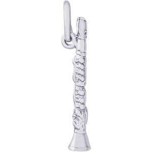 Clarinet Charm White Gold - 10-5550