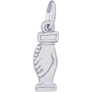 Clasped Hands Charm Silver - 10-0784