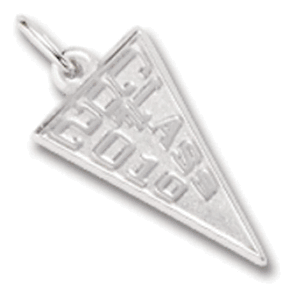Class of 2010 Charm White Gold - 10-6510