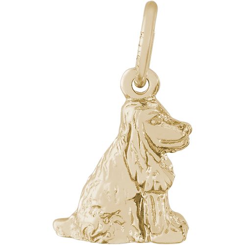Cocker Spaniel Dog Charm Gold Plated - 10-3016