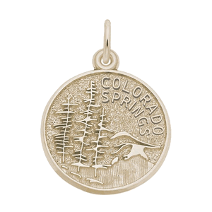 Rembrandt Colorado Springs Mountain Scene Charm Gold Plated - 10-1263-0-gp