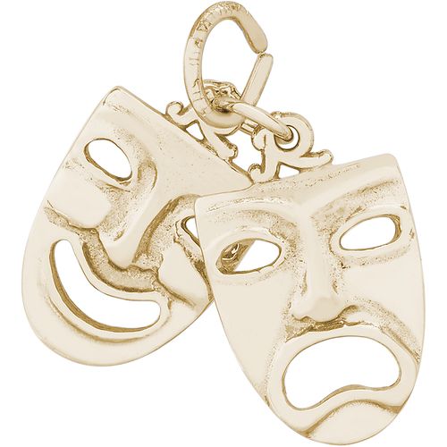 Comedy And Tragedy Charm 10K Gold - 10-1903