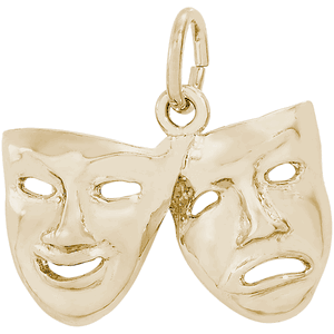 Comedy And Tragedy Charm 14K Gold - 10-2123