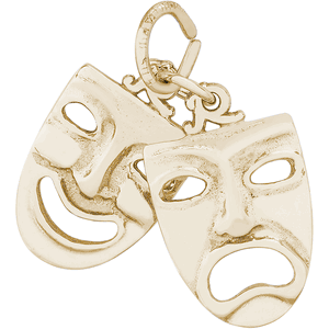 Comedy And Tragedy Charm 14K Gold - 10-1903