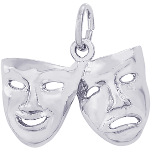 Comedy And Tragedy Charm White Gold - 10-2123
