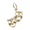 Rembrandt Comedy & Tragedy Mask Charm Gold Plated - 10-2902-0-gp