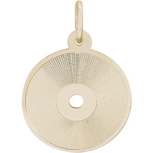 Compact Disc Charm Gold Plated - 10-3459