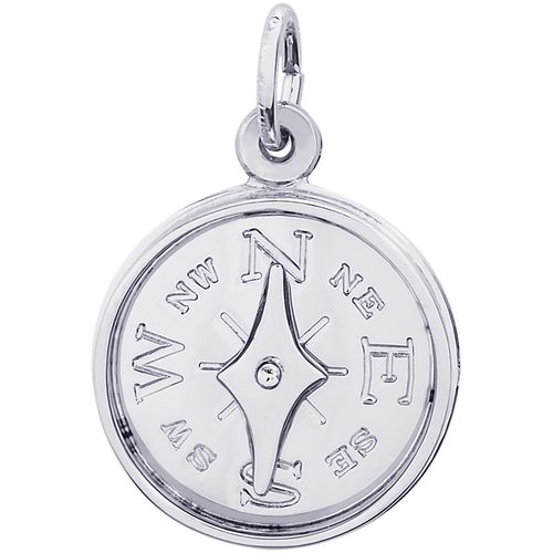 Compass Charm Silver - 10-8327