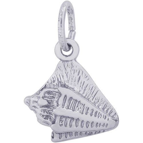 Small Conch Shell Charm Silver - 10-0626