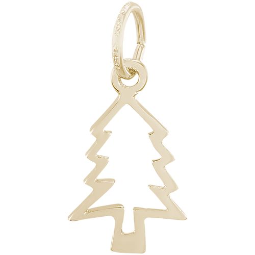 Cookie Cutter Christmas Tree Charm 10K Gold - 10-5780