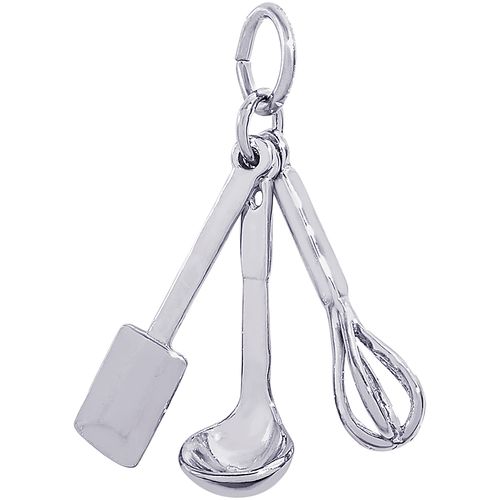 Cooking Utensils Charm Silver - 10-3014