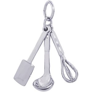 Cooking Utensils Charm Silver - 10-3014