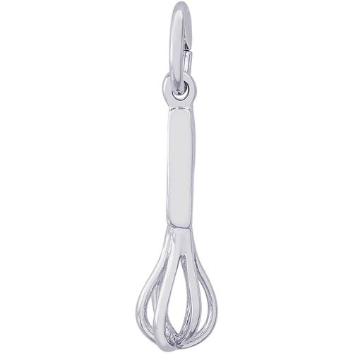 Cooking Whisk Charm White Gold - 10-3655
