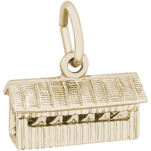 Covered Bridge Charm 14K Gold - 10-3371