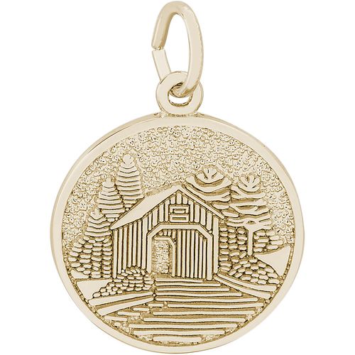 Covered Bridge Charm Gold Plated - 10-3416