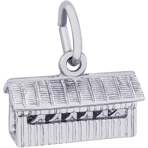 Covered Bridge Charm Silver - 10-3371