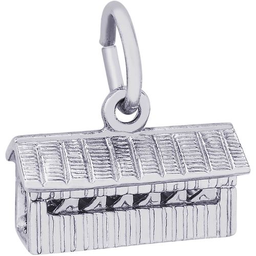 Covered Bridge Charm White Gold - 10-3371