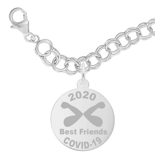 Rembrandt Covid-19 - Elbow Bump Charm  Bracelet Set - 27-7542-117-SS