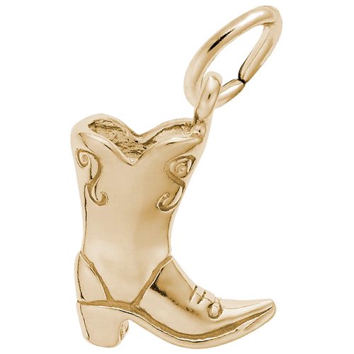 Cowboy Boot Charm 14K Gold - 10-6312
