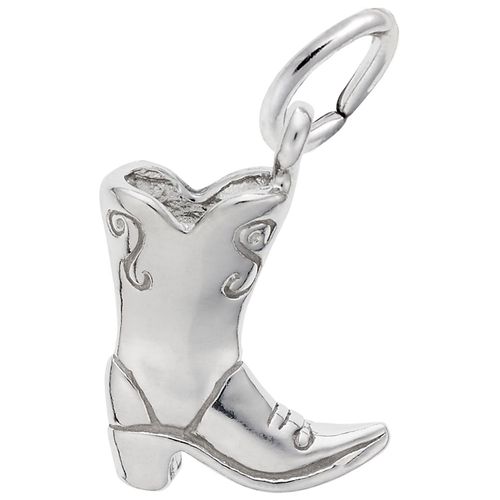 Cowboy Boot Charm Silver - 10-6312