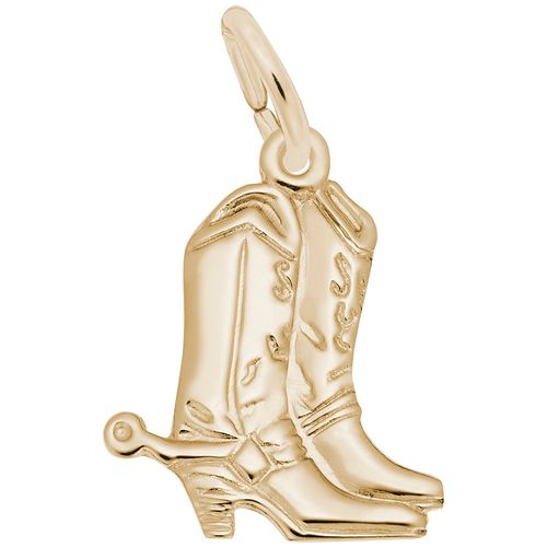 Cowboy Boots Charm Gold Plated - 10-0376