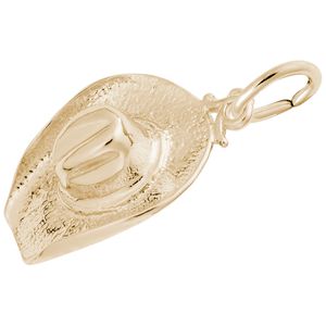 Cowboy Hat Charm Gold Plated - 10-0492
