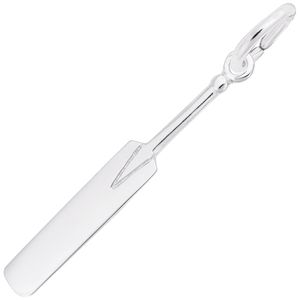 Cricket Paddle Charm White Gold - 10-2379