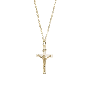 Rembrandt Crucifix Necklace Set Necklace - Gold Plated - 29-4938-87-GP