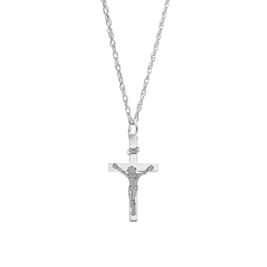 Rembrandt Crucifix Necklace Set Necklace - Silver - 29-4938-87-SS