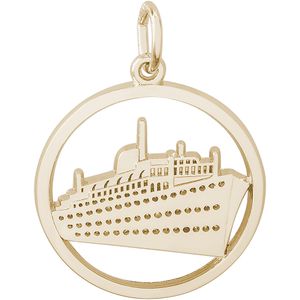 Cruise Ship Charm 10K Gold - 10-1594