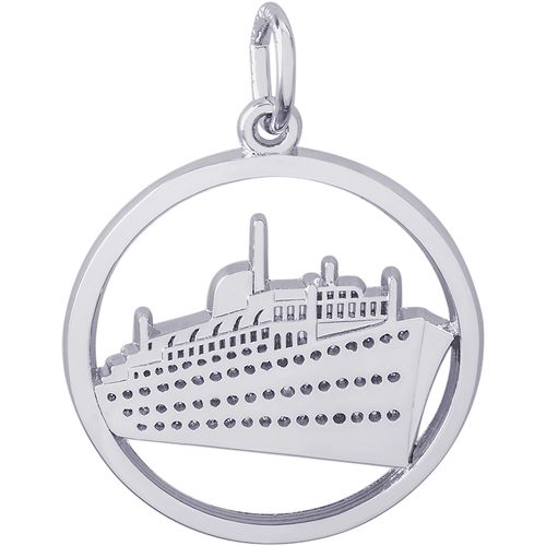 Cruise Ship Charm Silver - 10-1594