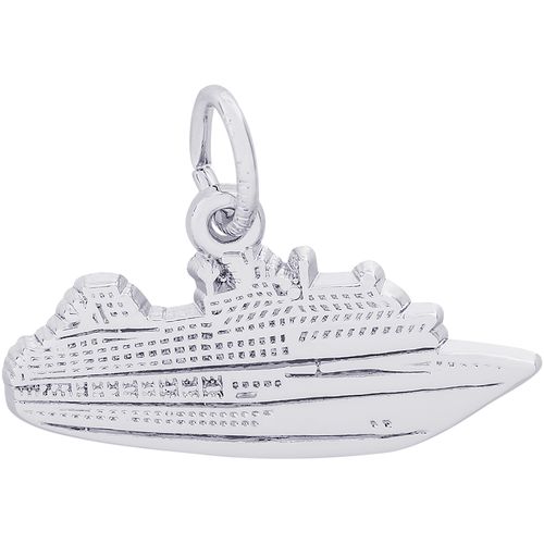 Cruise Ship Charm White Gold - 10-6580