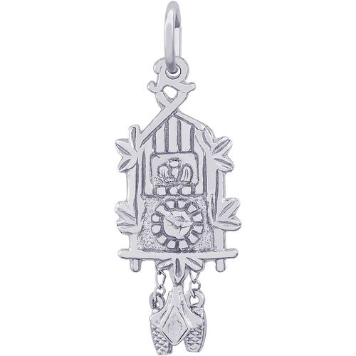 Cuckoo Clock Charm White Gold - 10-8176
