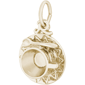 Cup And Saucer Charm 14K Gold - 10-0199