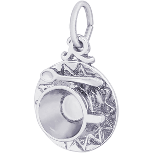 Cup And Saucer Charm Silver - 10-0199