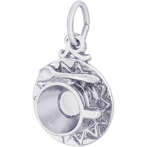 Cup And Saucer Charm Silver - 10-0199