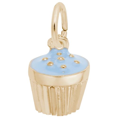 Cupcake Blue Charm 10K Gold - 10-8341