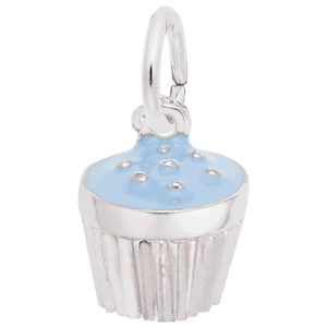 Cupcake Blue Charm Silver - 10-8341